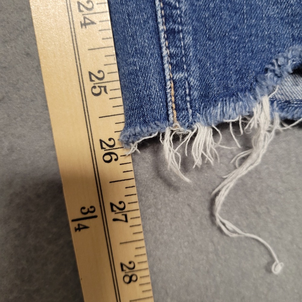 Paige Womens Skinny Distressed Jeans Medium Wash Raw Hem Size 27 - Picture 5 of 12